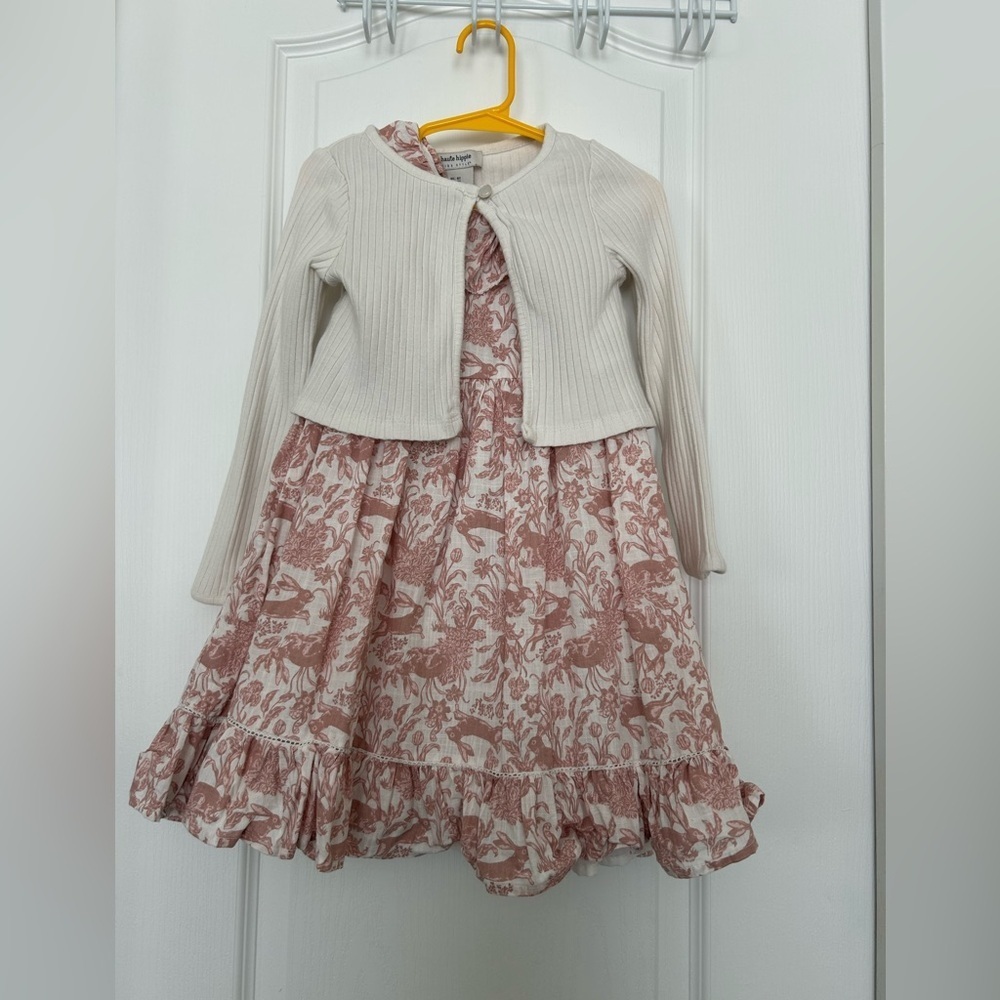 Haute Hippie Girls Dress & Cardigan Set